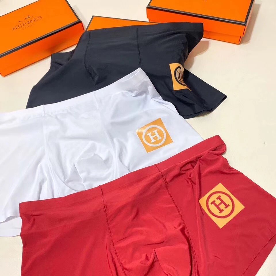 High quality men's underwear in a box of three, with a color selection of 12