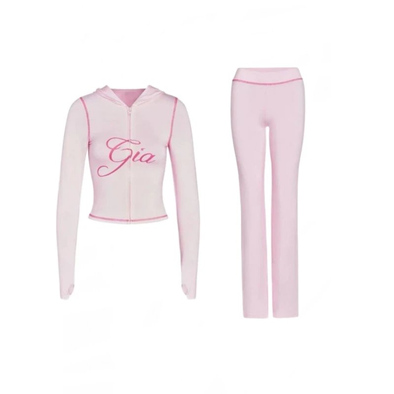 High quality slim fit hooded zipper short jacket set, please add : 18859952090 if you need size guide