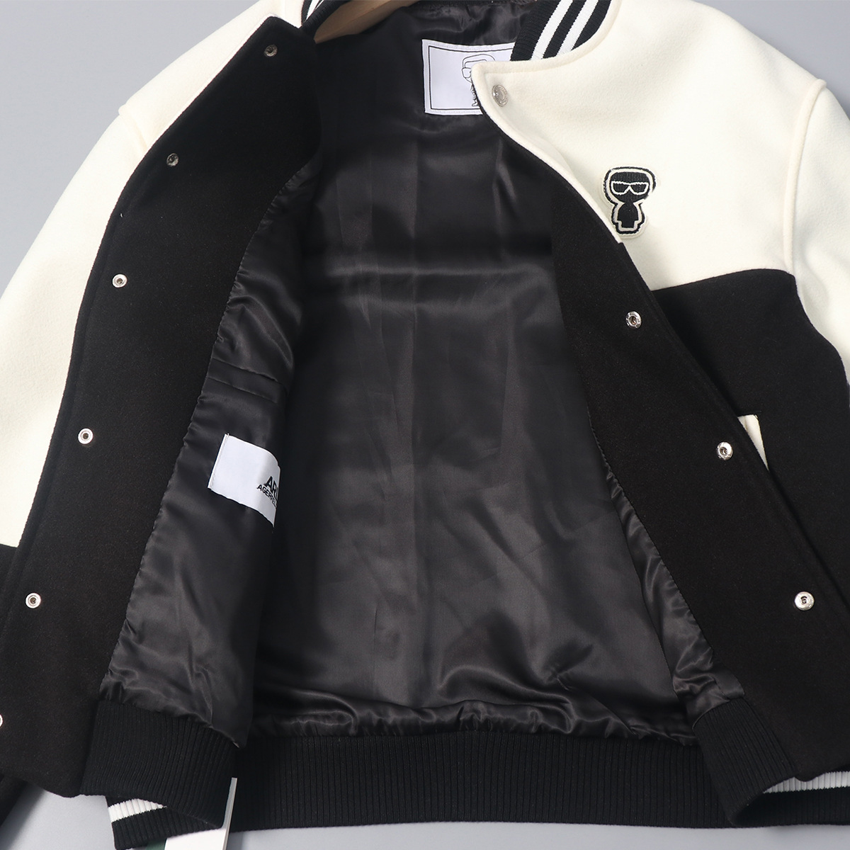 High quality standing collar sticker small diamond down jacket