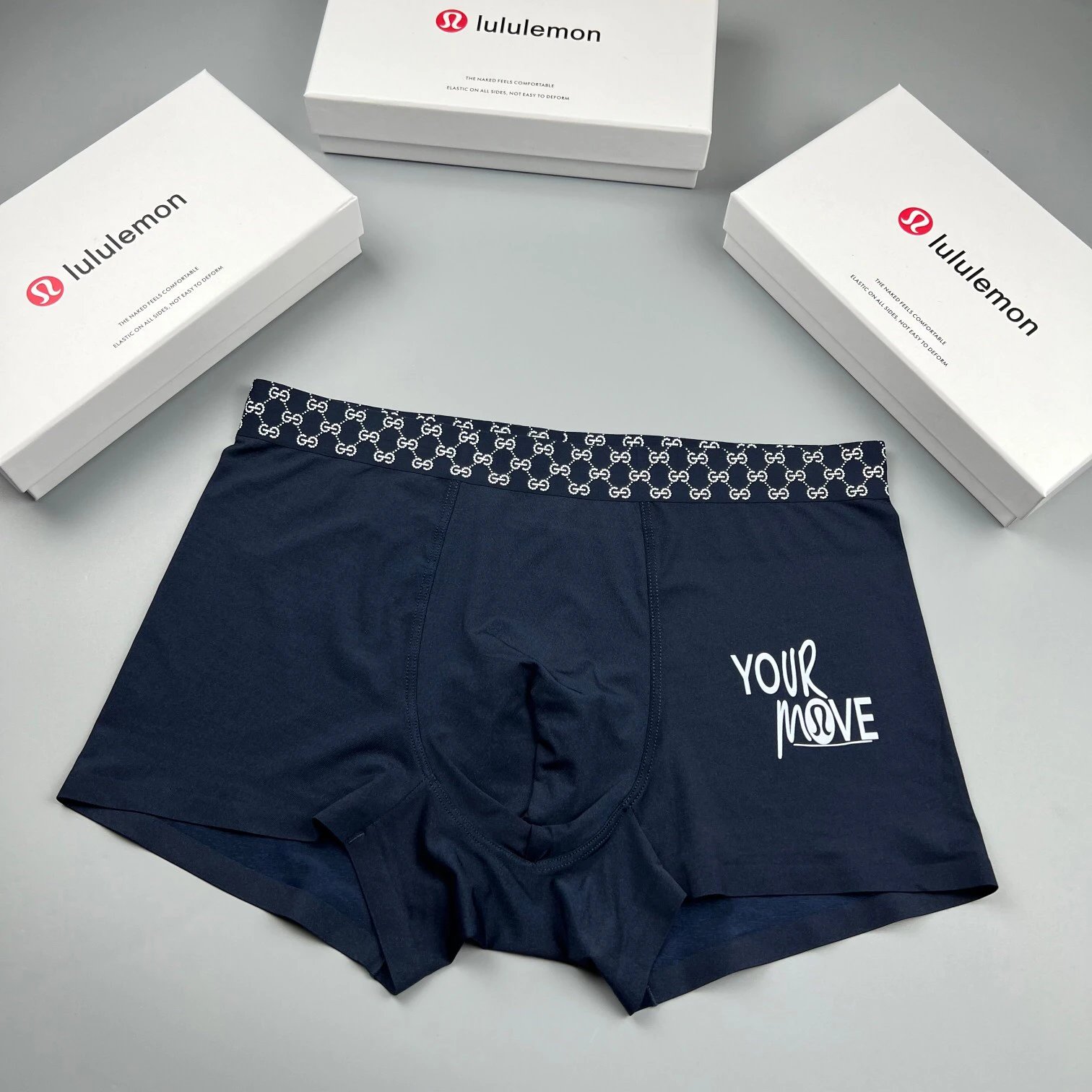 High quality men's underwear in a box of three, available in any color