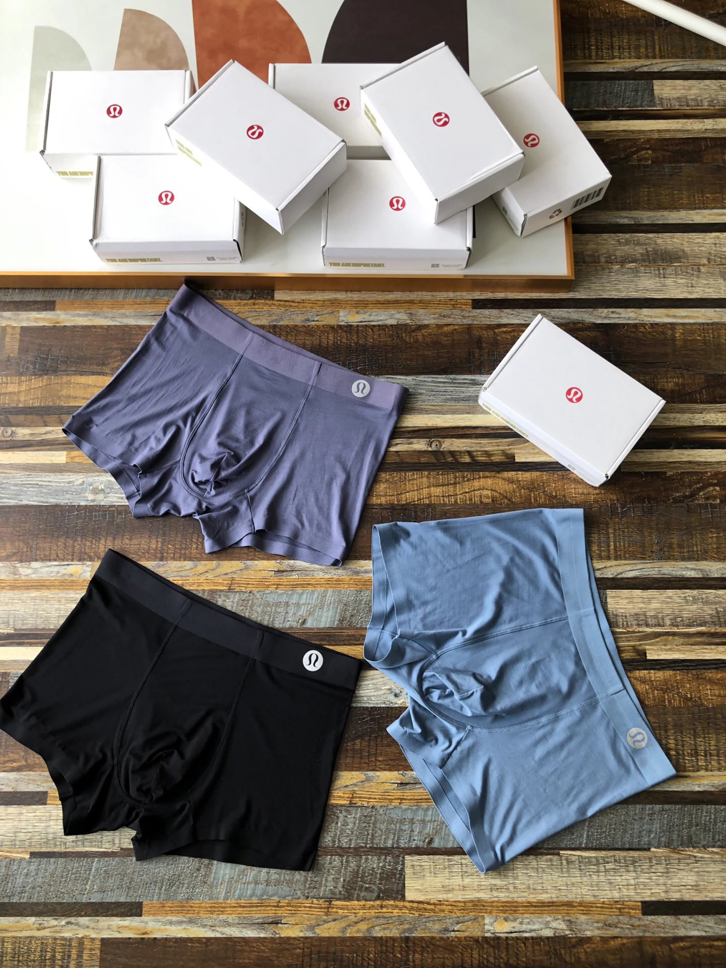High quality men's underwear in a box of three, available in any color