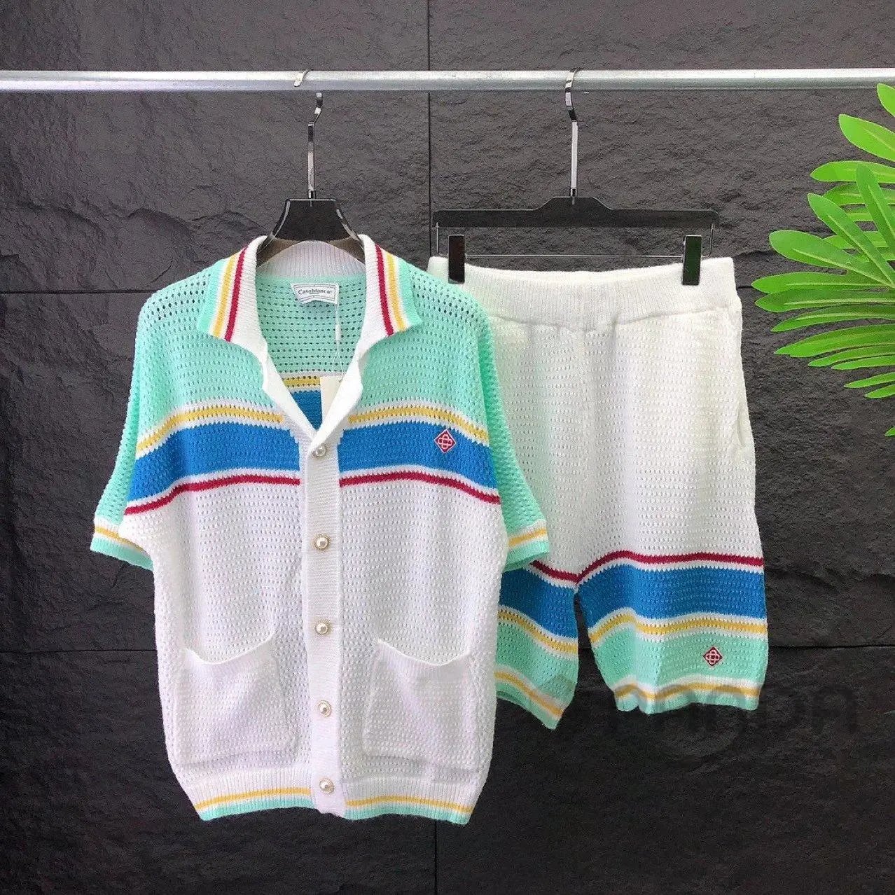 High quality short sleeved stand up collar knitted sweater set, please add : 18030258501 if you need size guide