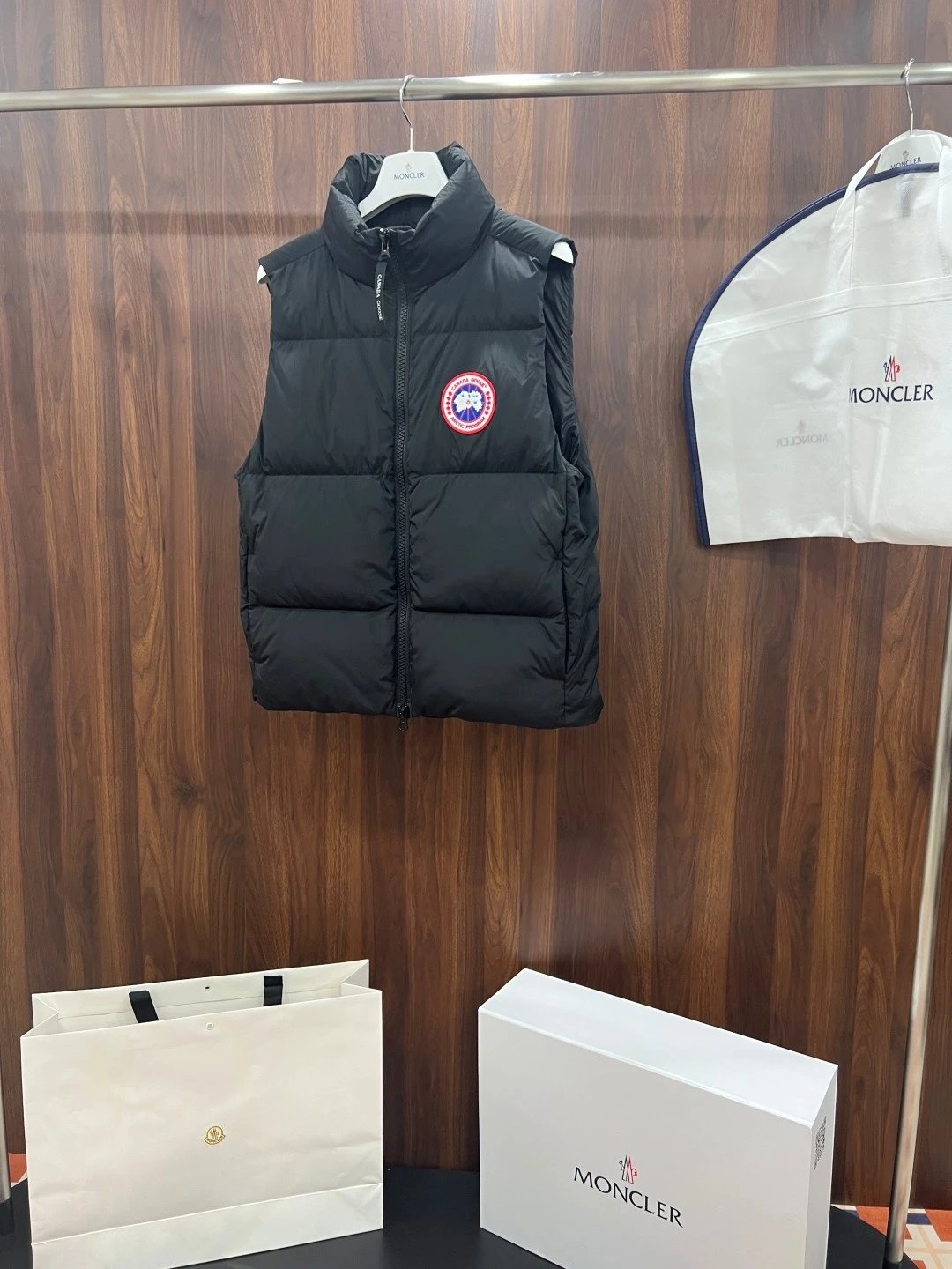 Men's red label down vest down jacket