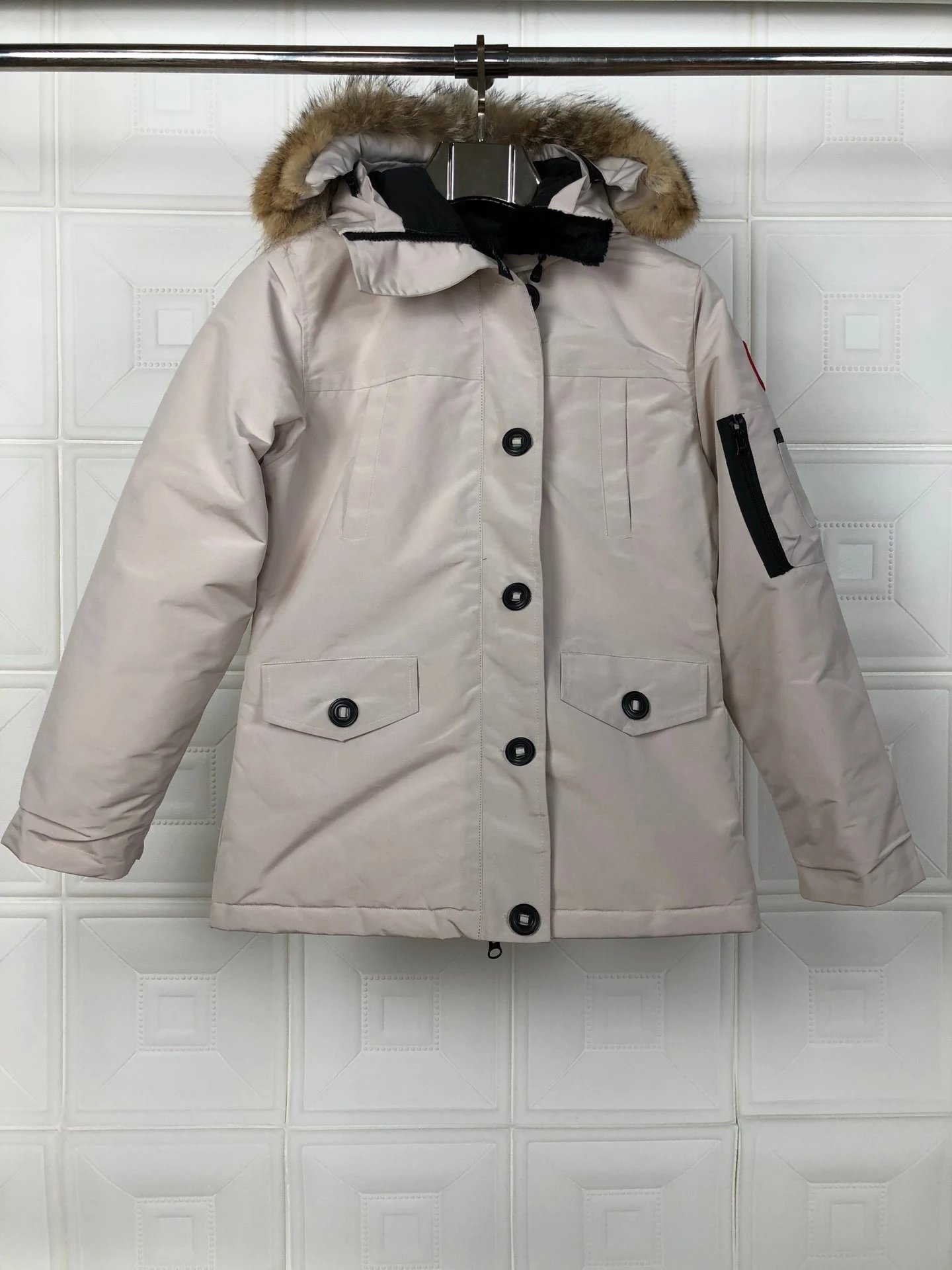Winter hooded down jacket