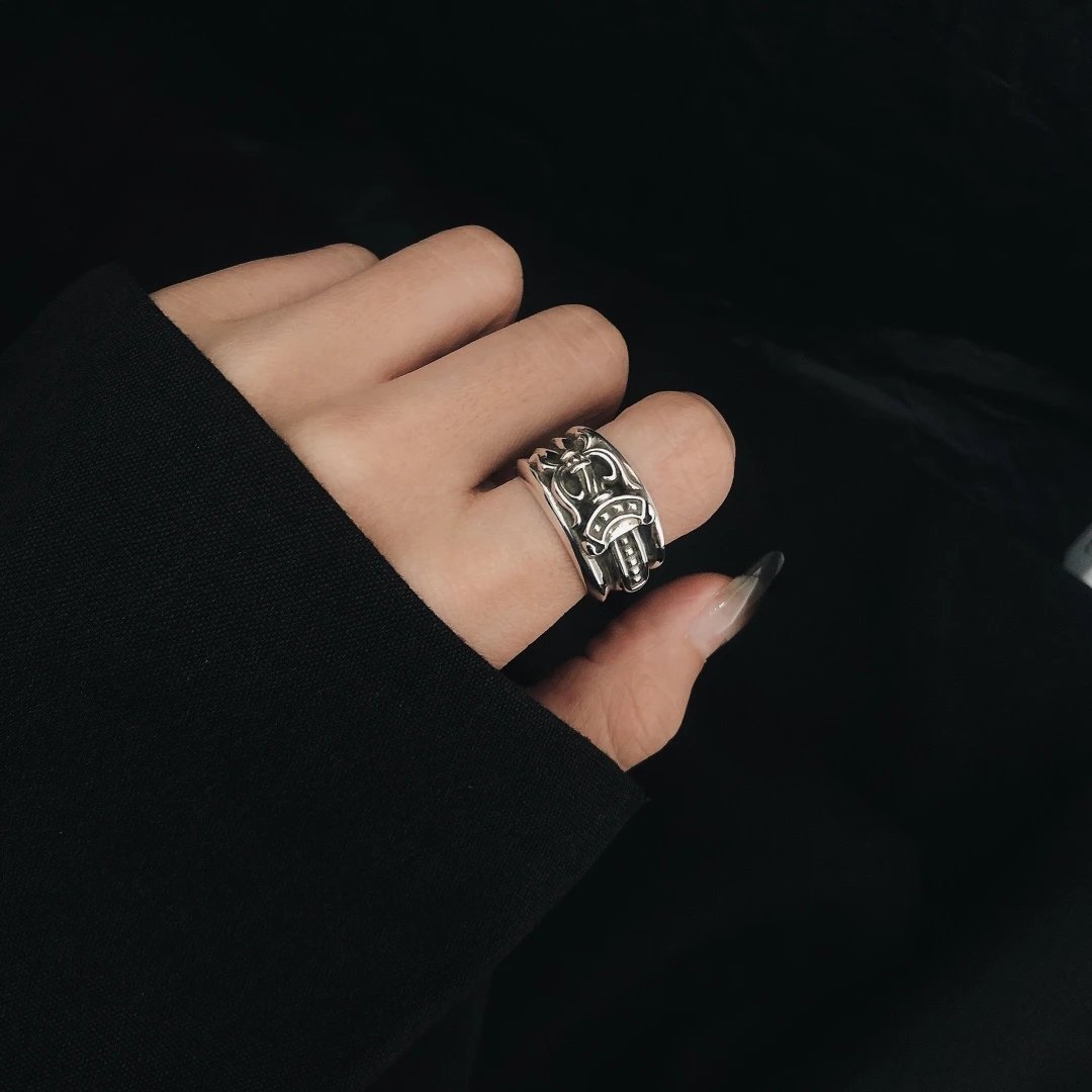 High quality Croheart Dagger Scroll Ring