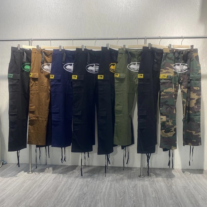 New high quality denim suit sports pants