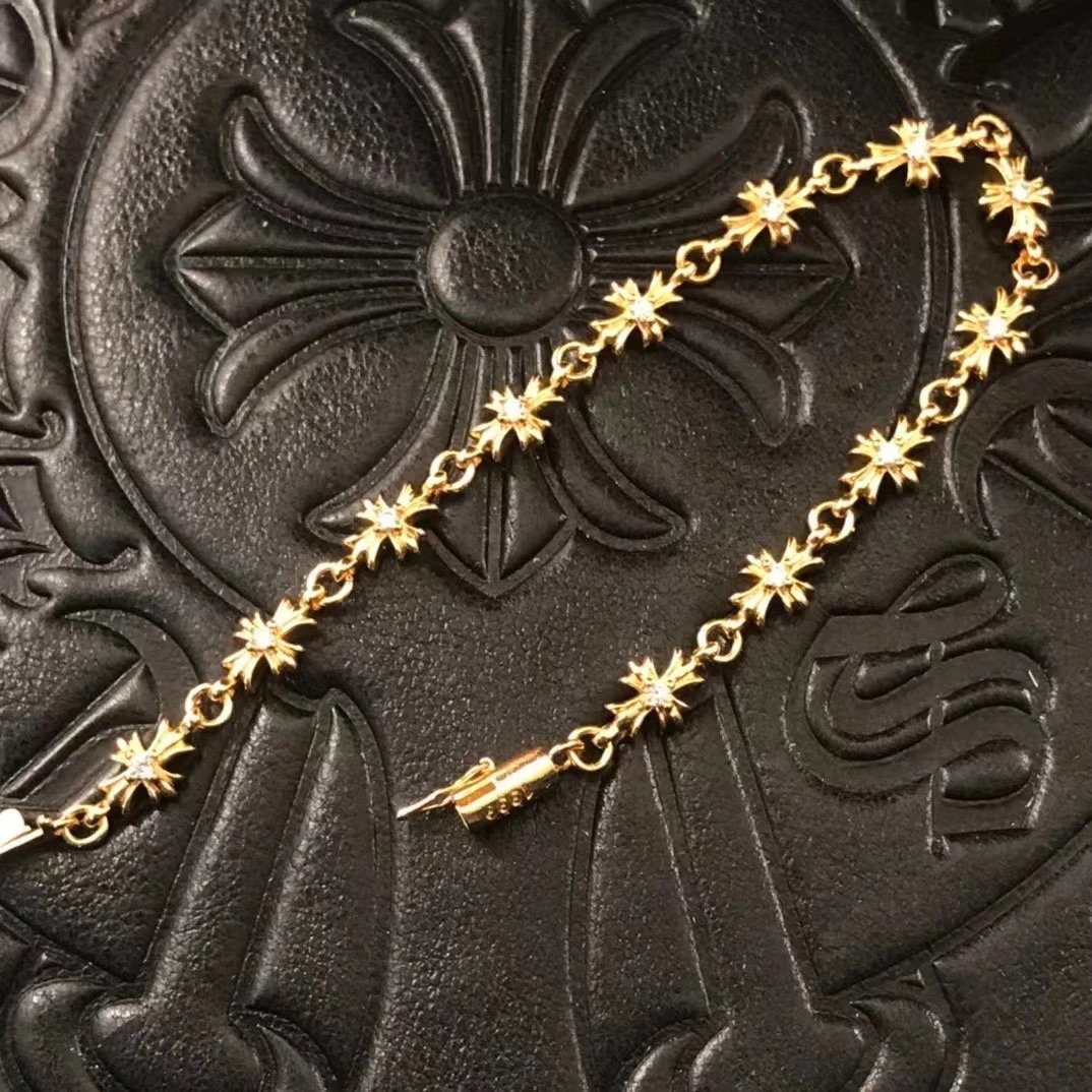 High quality, high-end, minimalist cross flower bracelet