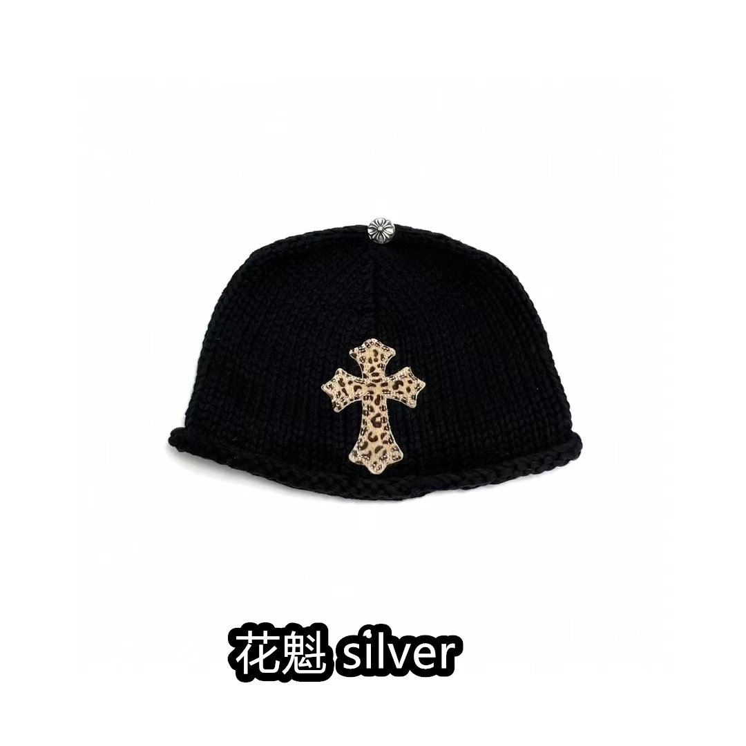 Silver 925 sterling silver accessories cold hat cross autumn and winter warm couple hat