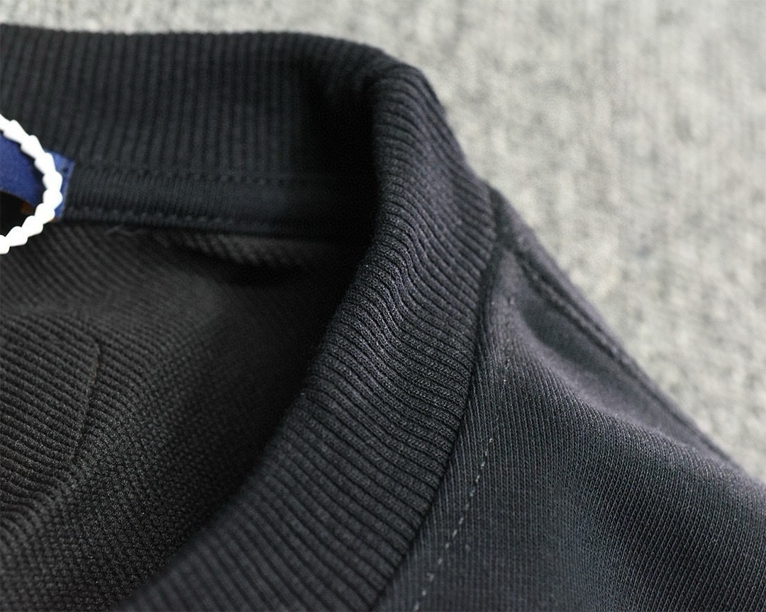 High quality minimalist letter printed round neck looped hoodie 1 pls add : 18030258501 if you need size guide