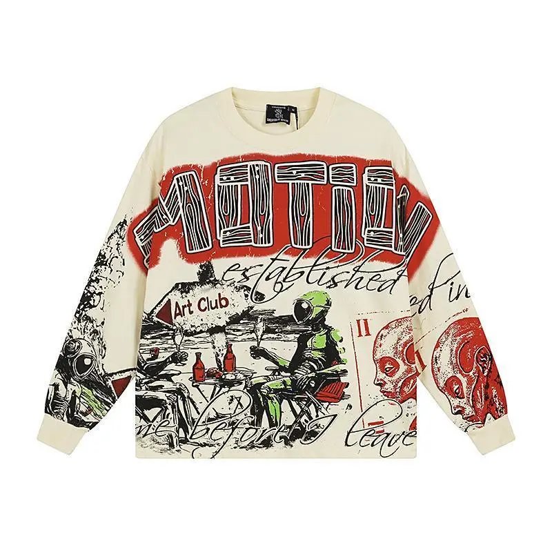 High quality trendy printed bat short sleeves