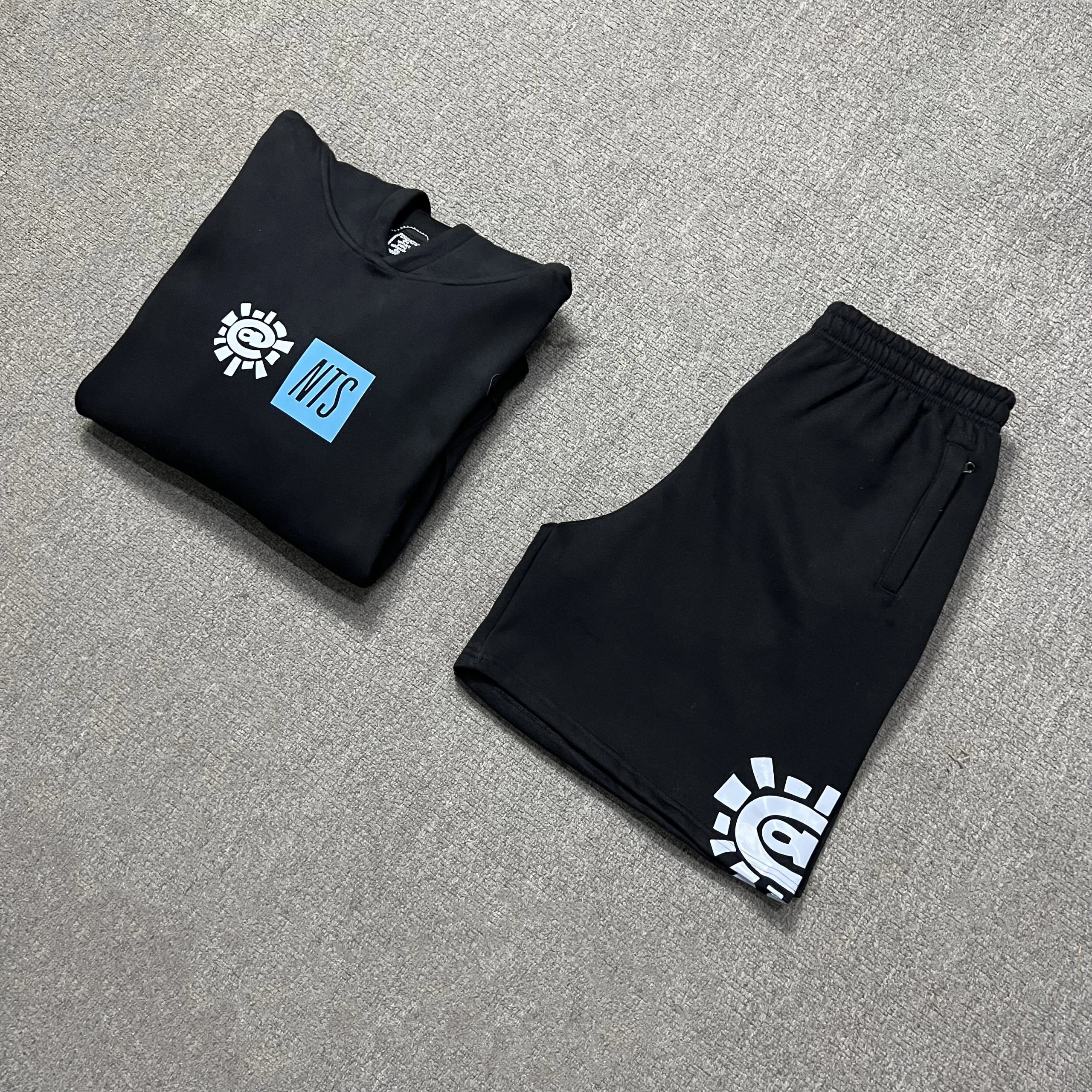 New high quality sun hoodie set jeans