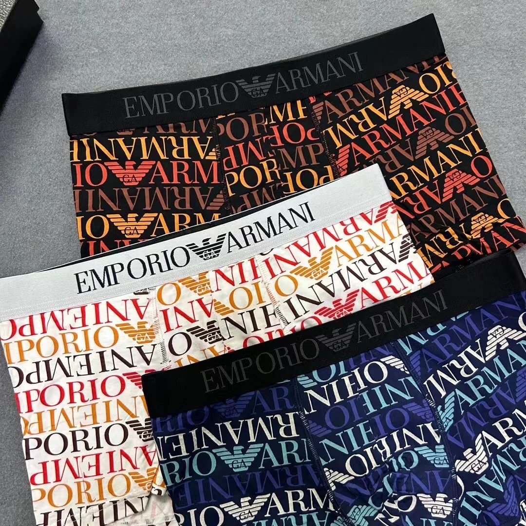 High quality men's underwear in a box of three, available in any color