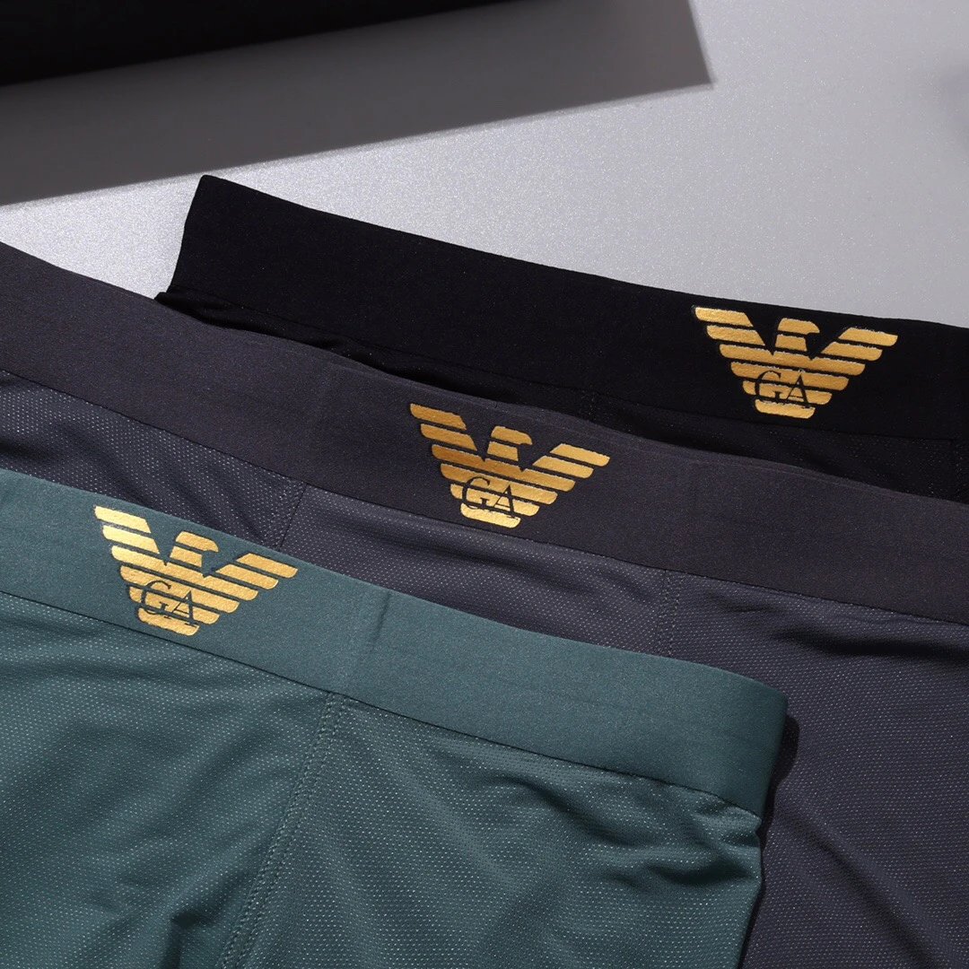 High quality men's underwear in a box of three, available in any color