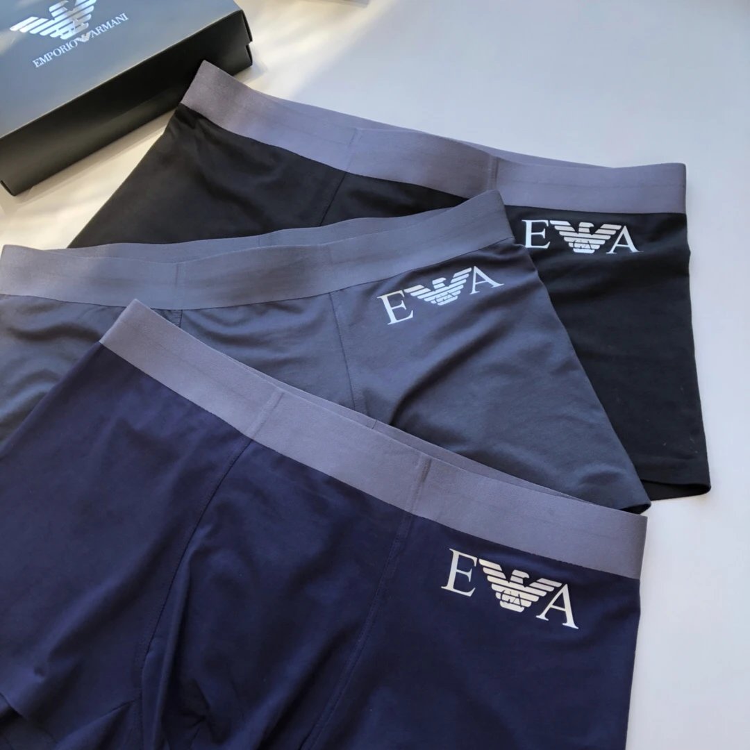 High quality men's underwear in a box of three, available in any color