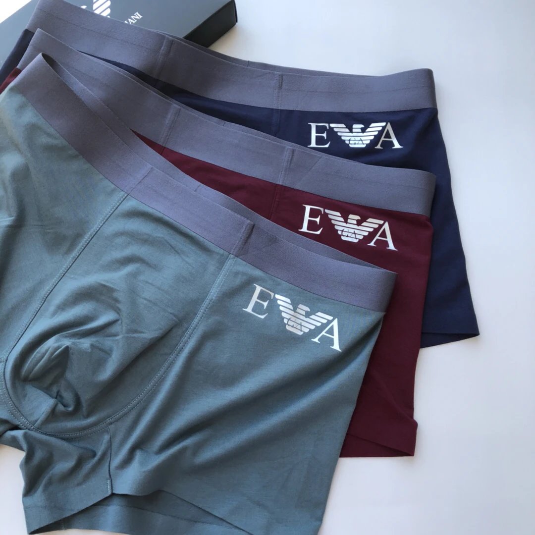 High quality men's underwear in a box of three, available in any color