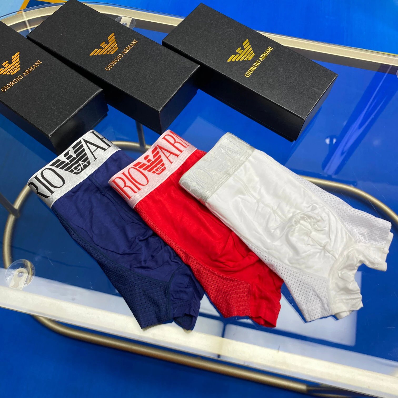 High quality men's underwear in a box of three, available in any color