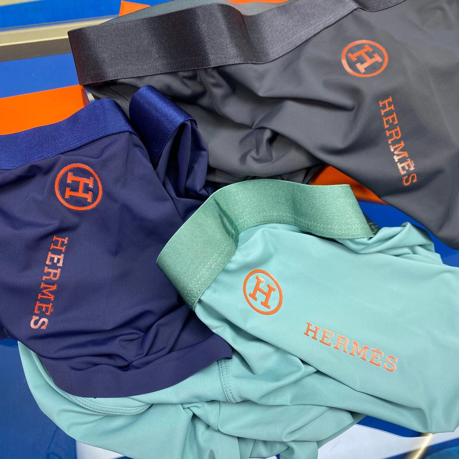 High quality men's underwear in a box of three, with a color selection of 12