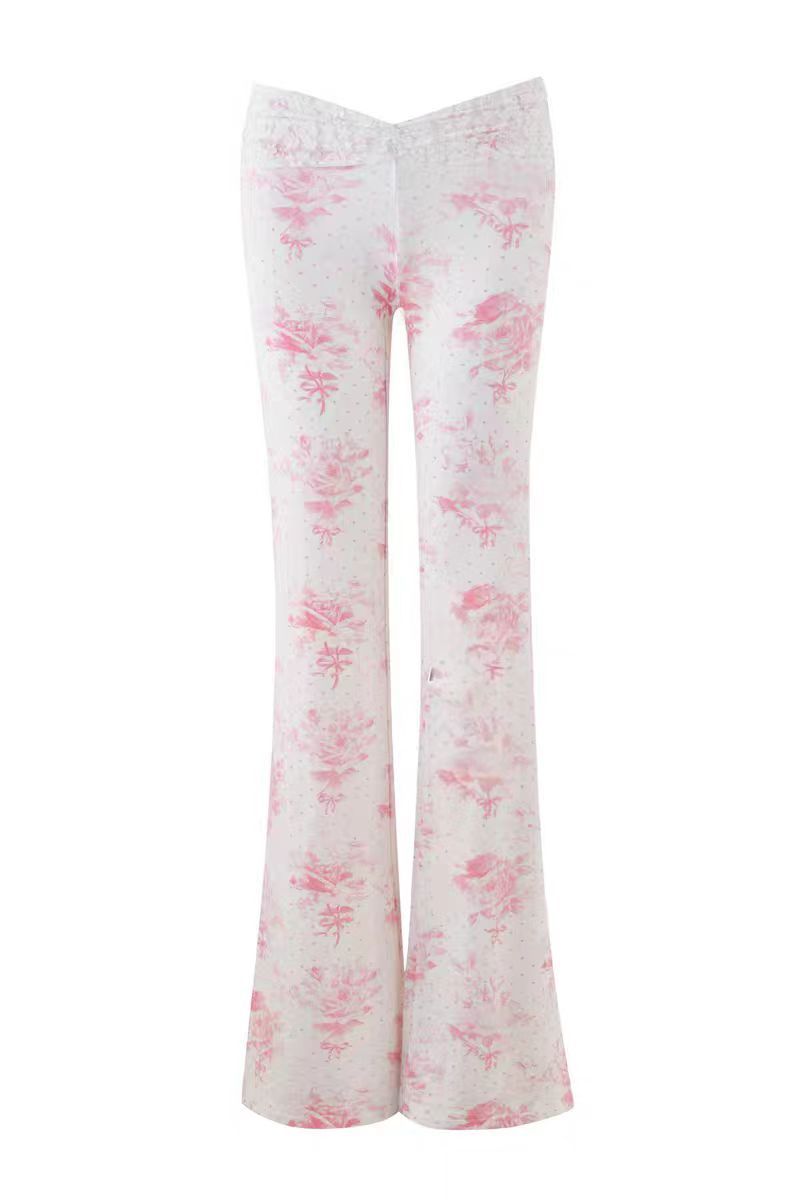 High quality suspender low waisted bell bottom pants set, please add : 18030258501 if you need size guide