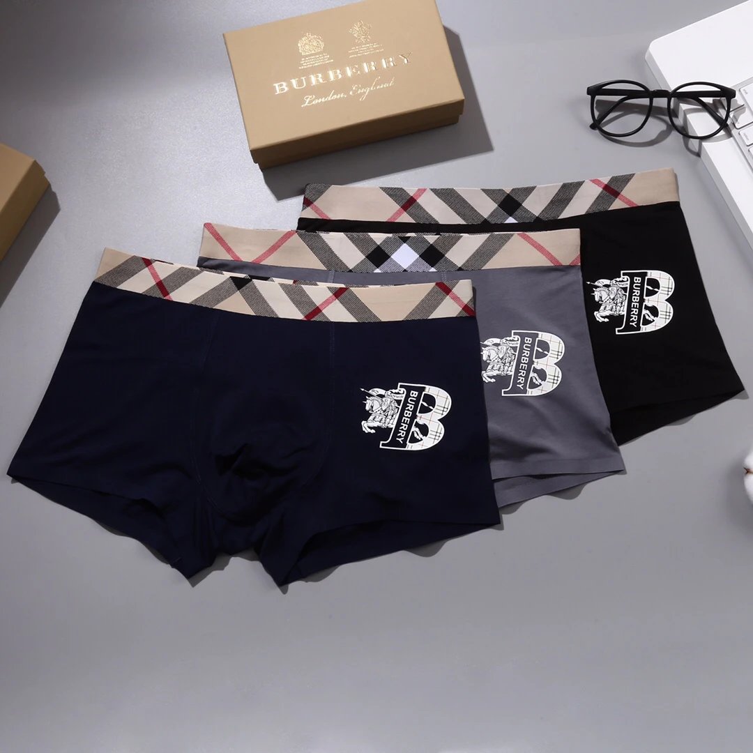 High quality men's underwear in a box of three, available in any color