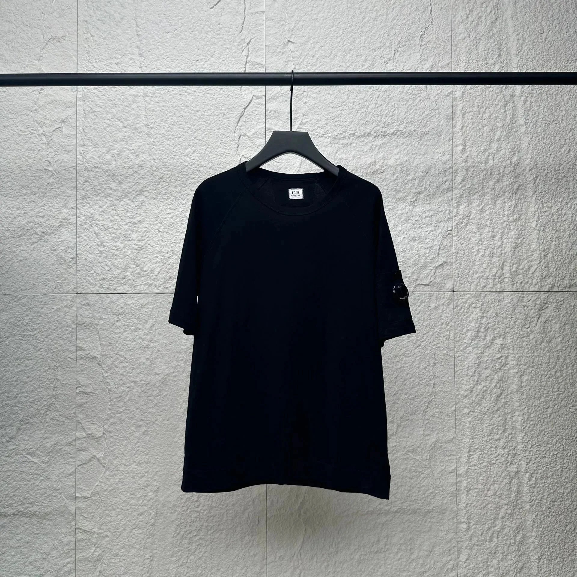 High quality glasses embroidered with simple casual round neck short sleeves