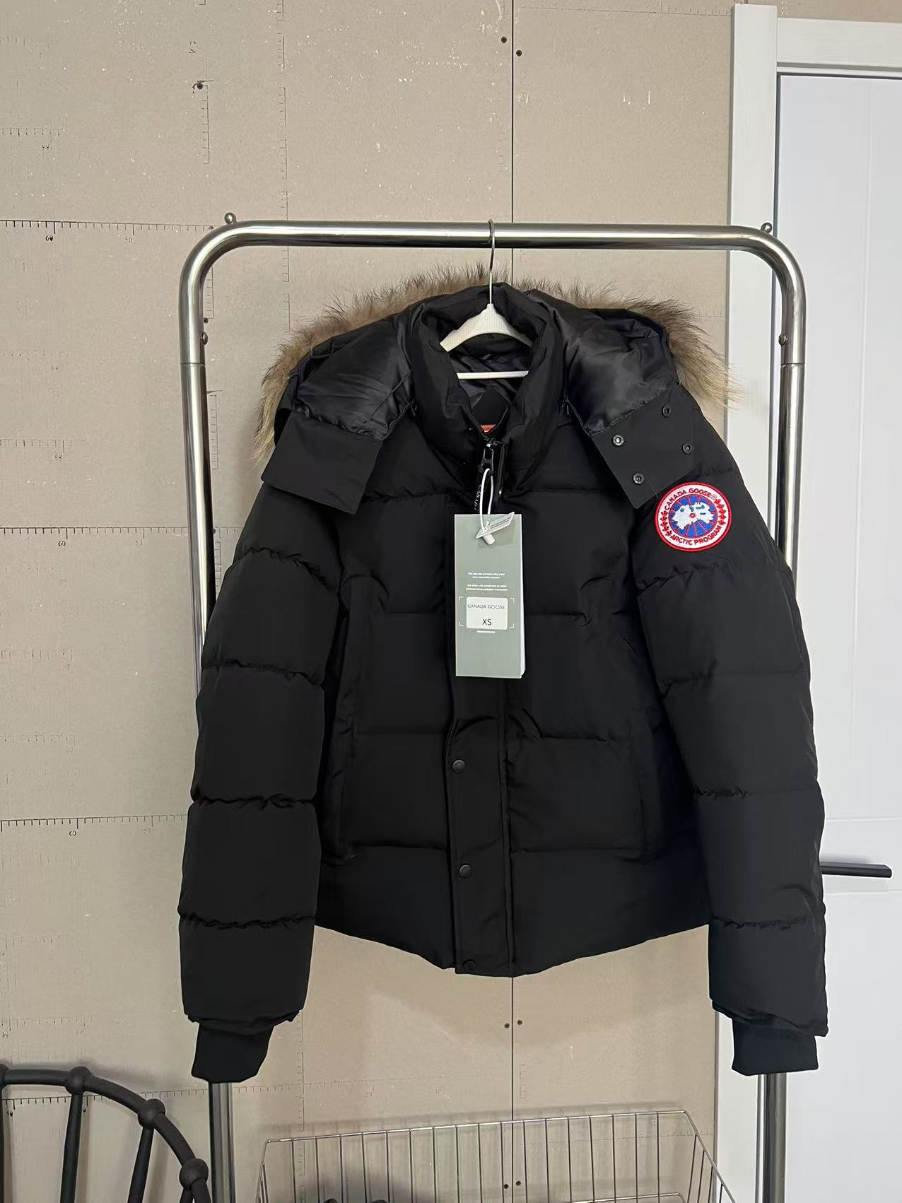 High quality goose hooded cotton jacket xs2xl