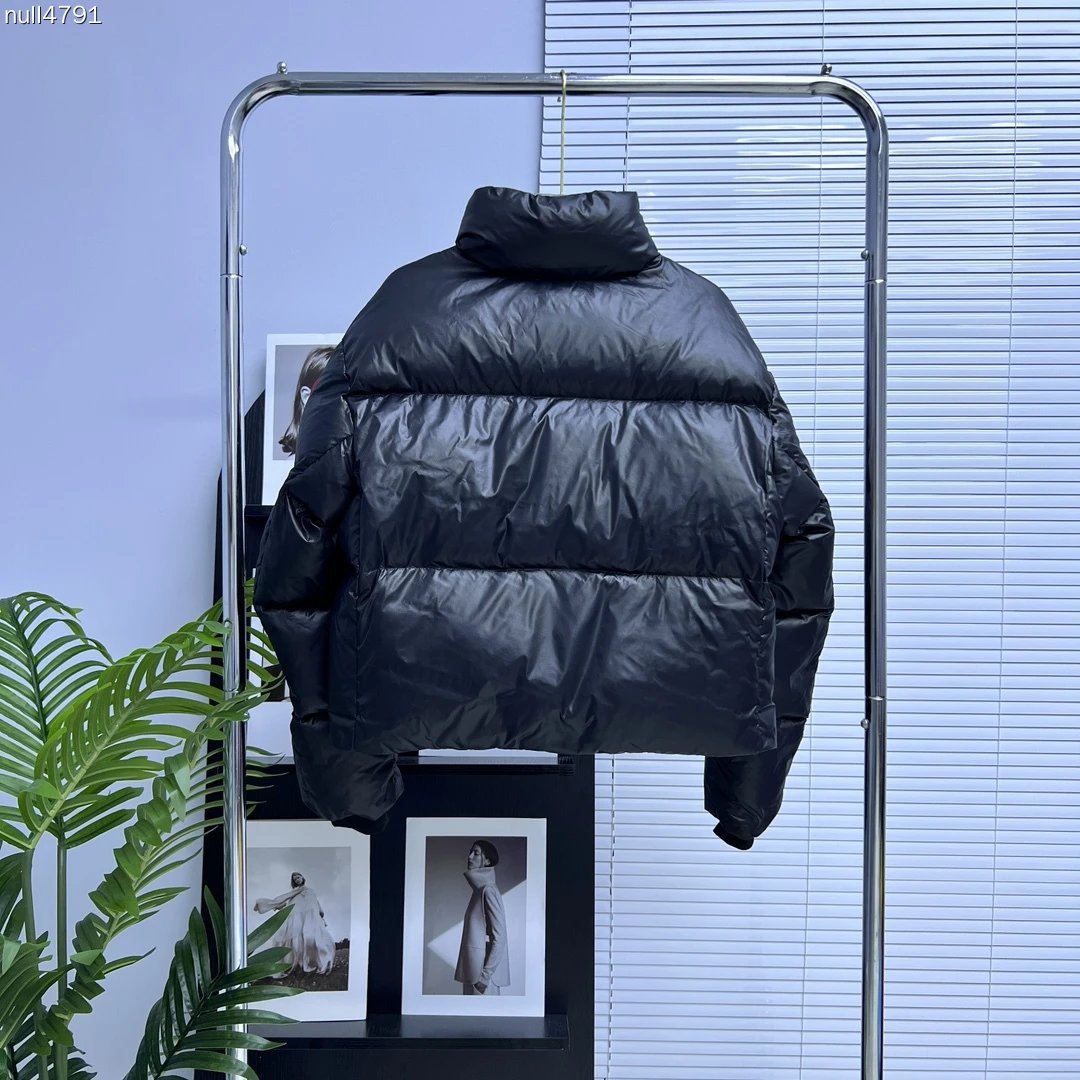 Winter short glossy down jacket
