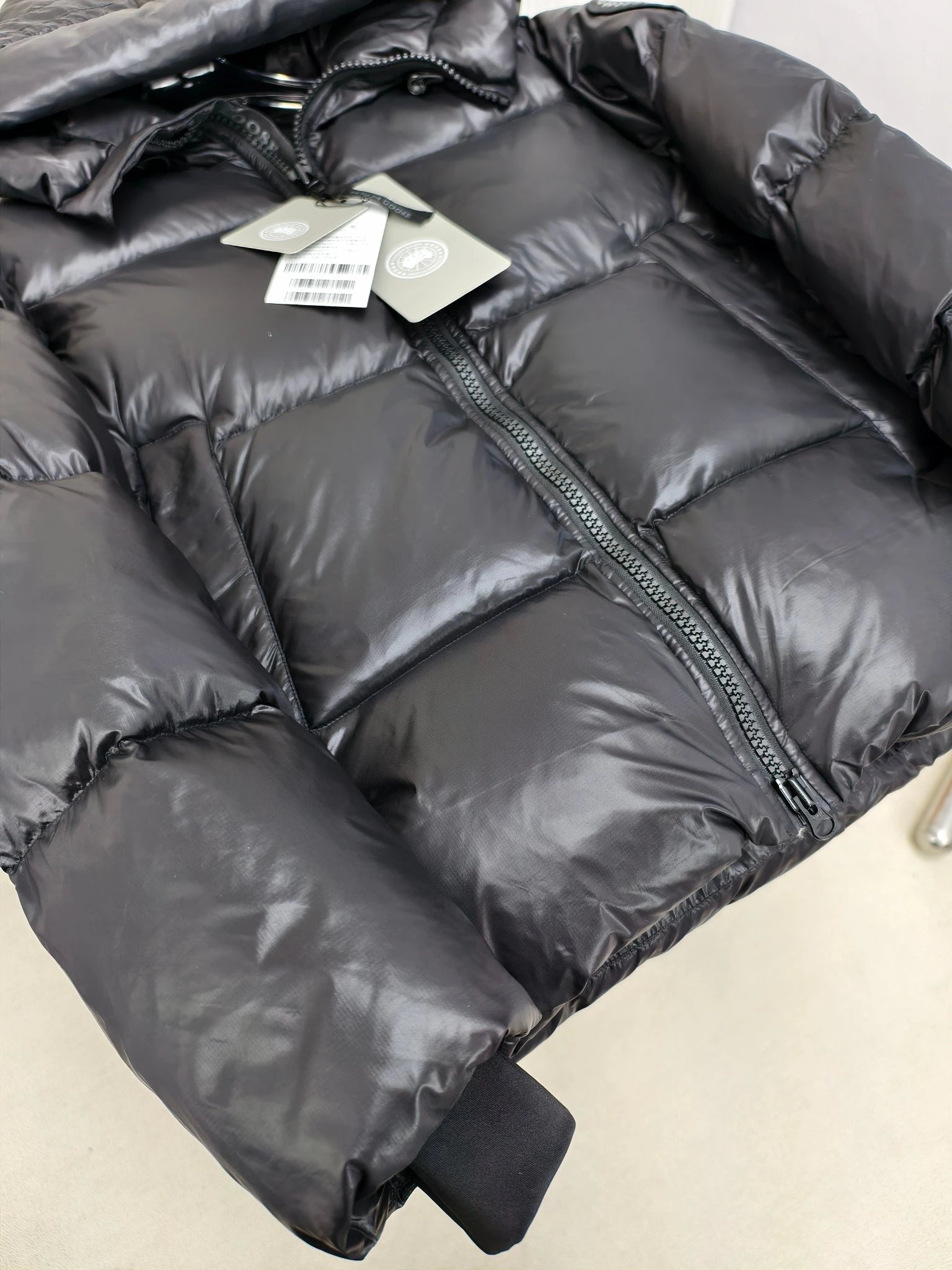 Winter shiny down jacket