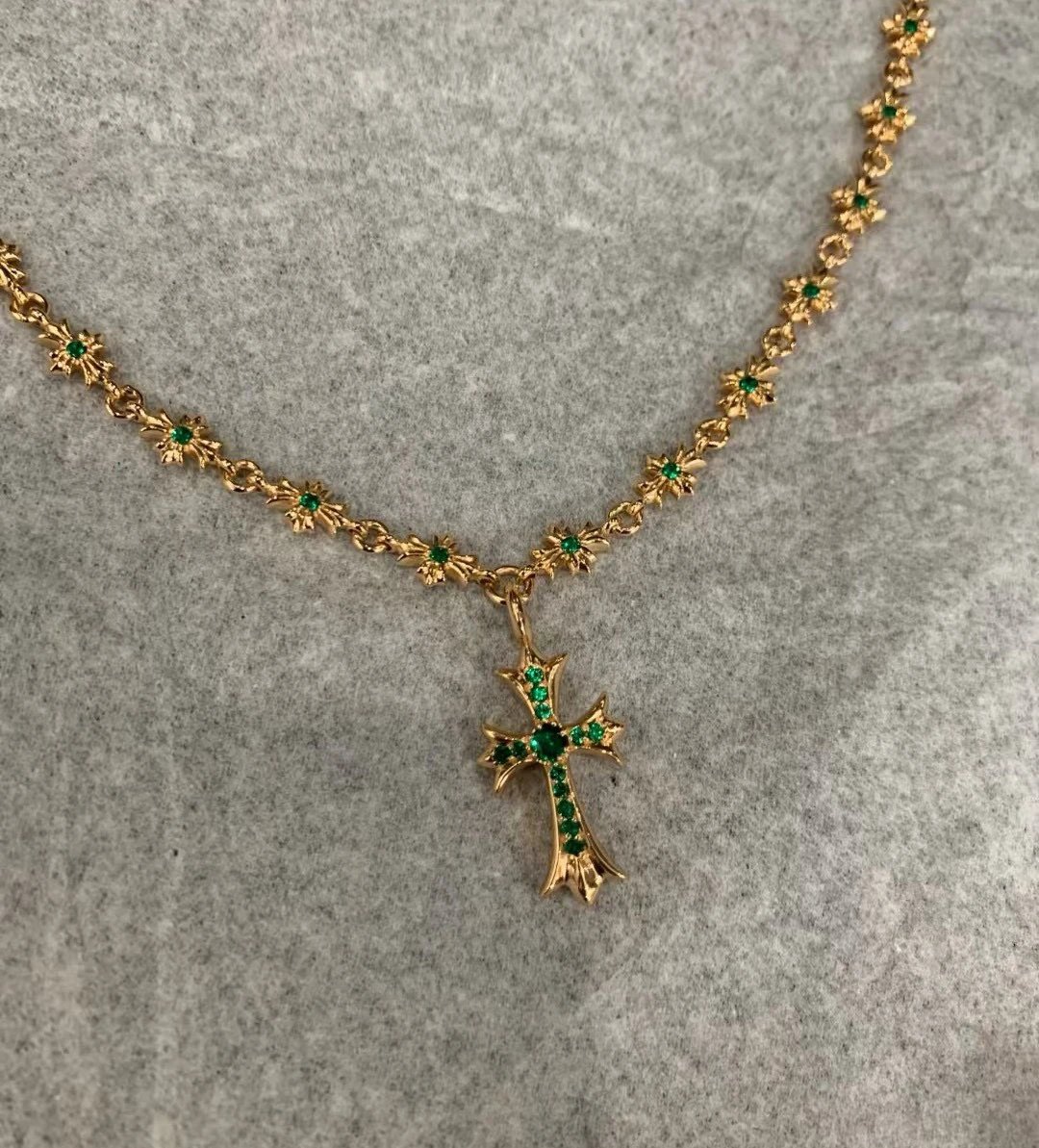 High quality Cro high-quality emerald necklace bracelet