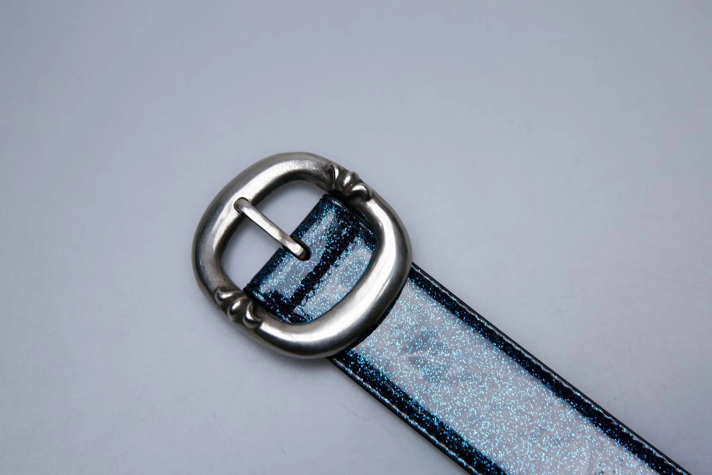 High quality circular ring day buckle starry sky leather cowhide belt