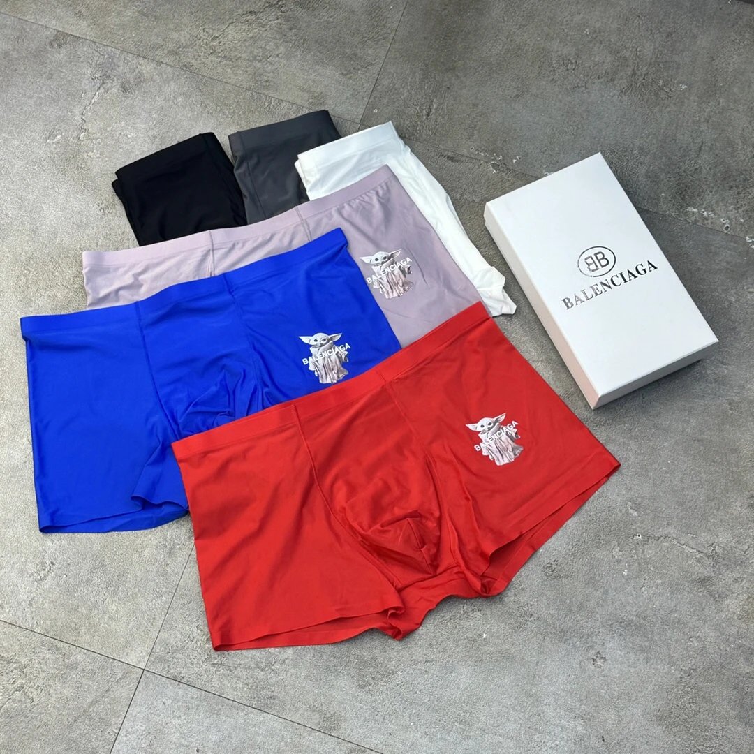 High quality men's underwear in a box of three, with a color selection of 14