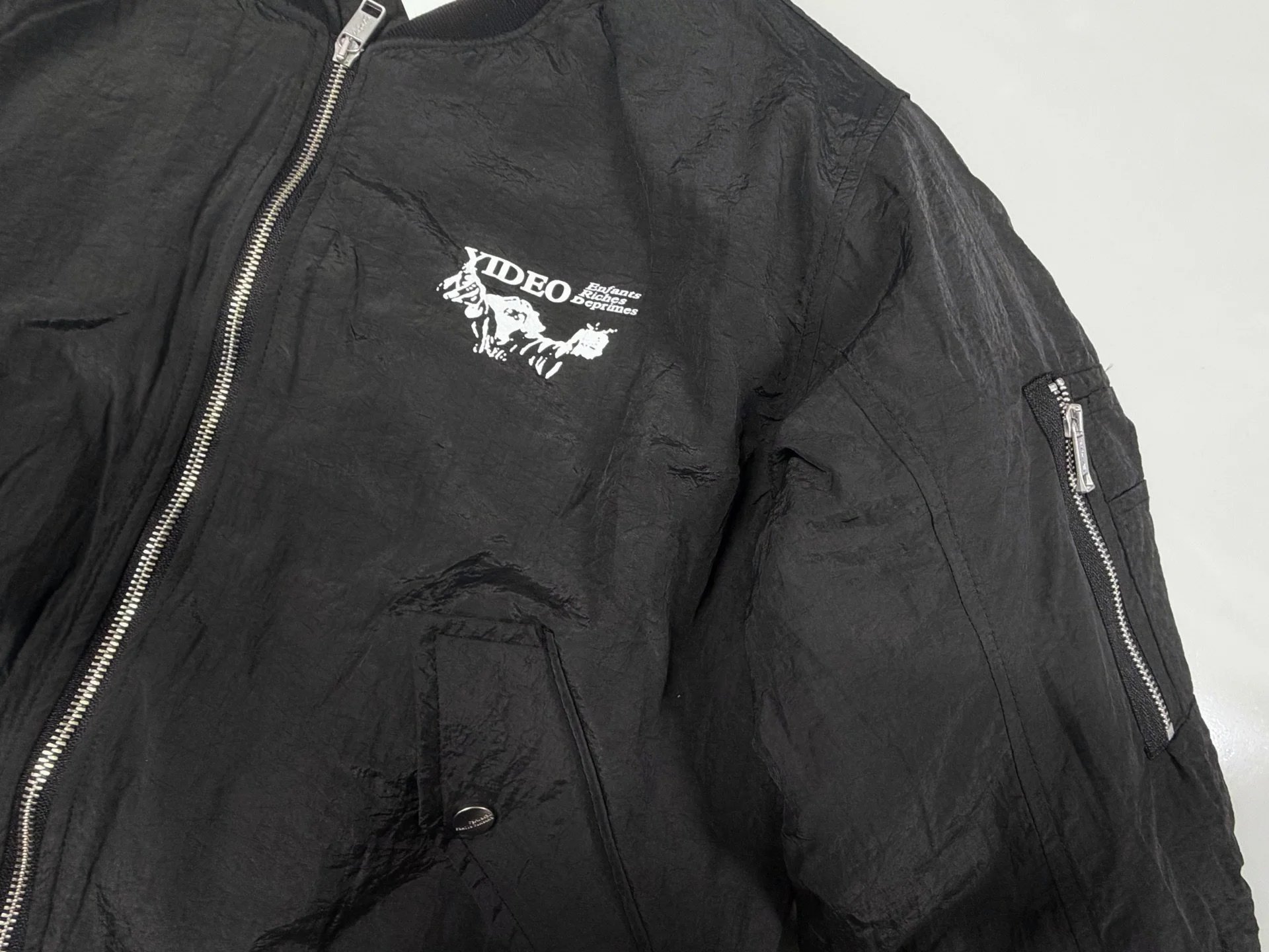 Contemporary style niche pig print pattern distressed jacket American casual cotton jacket