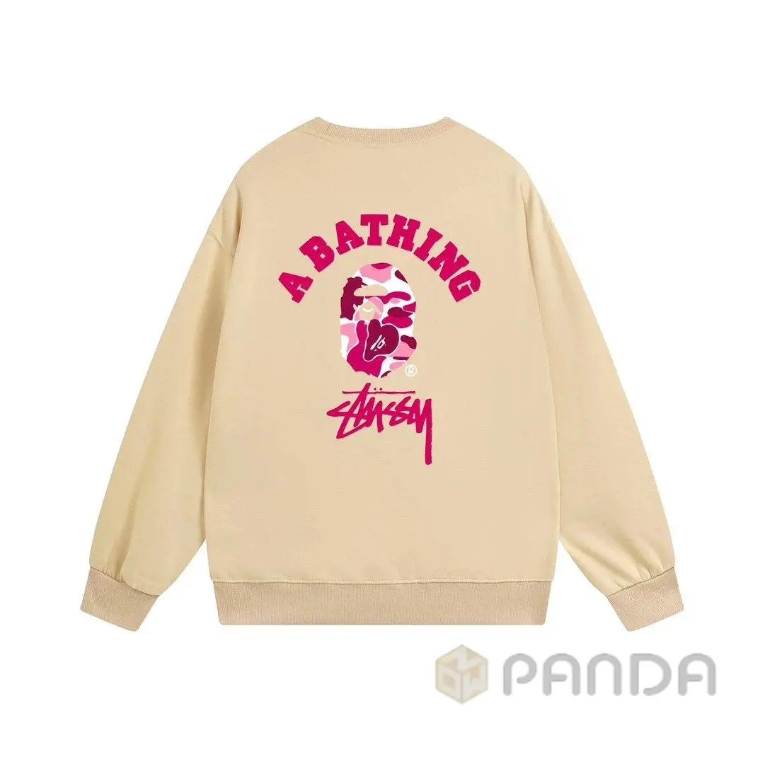 High quality co branded classic ape man print round neck hoodie, please add : 18030258501 if you need size guide