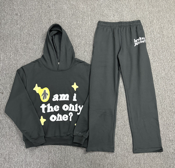 High quality foam letter loose hooded sweatshirt set