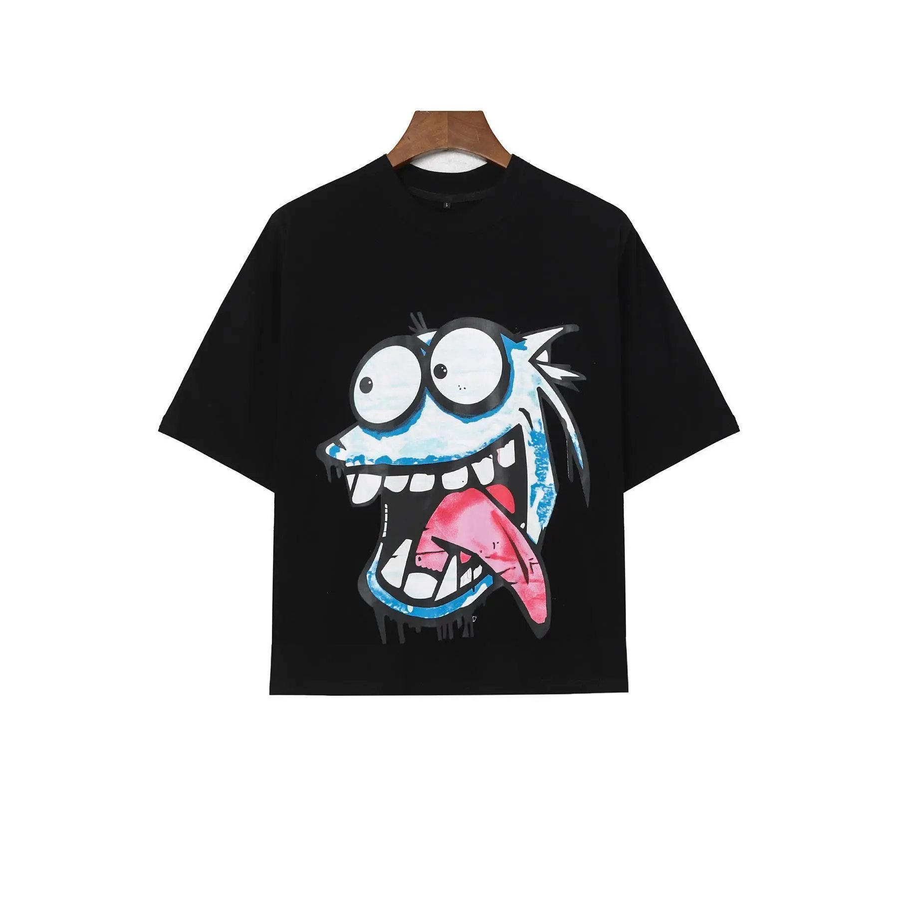 High quality trendy printed bat short sleeves
