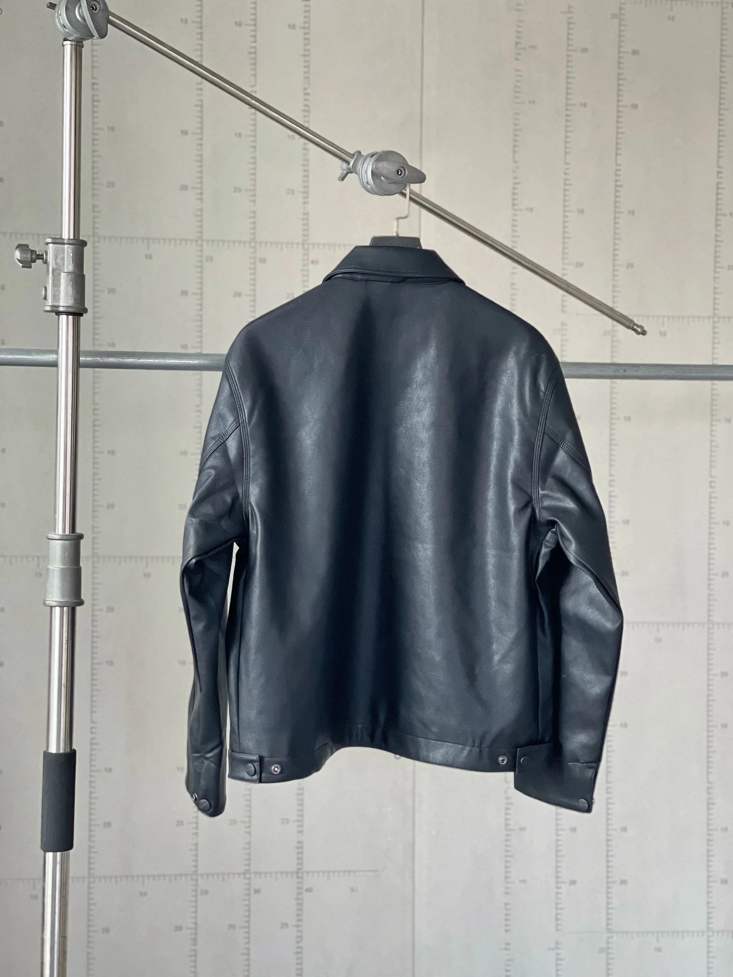 High quality Detroit double zipper leather jacket