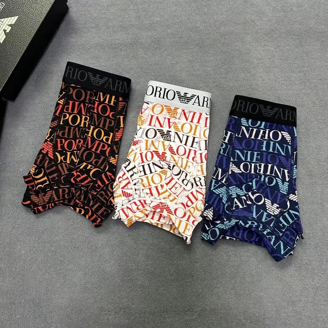 High quality men's underwear in a box of three, available in any color