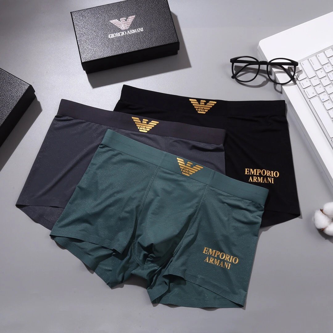 High quality men's underwear in a box of three, available in any color