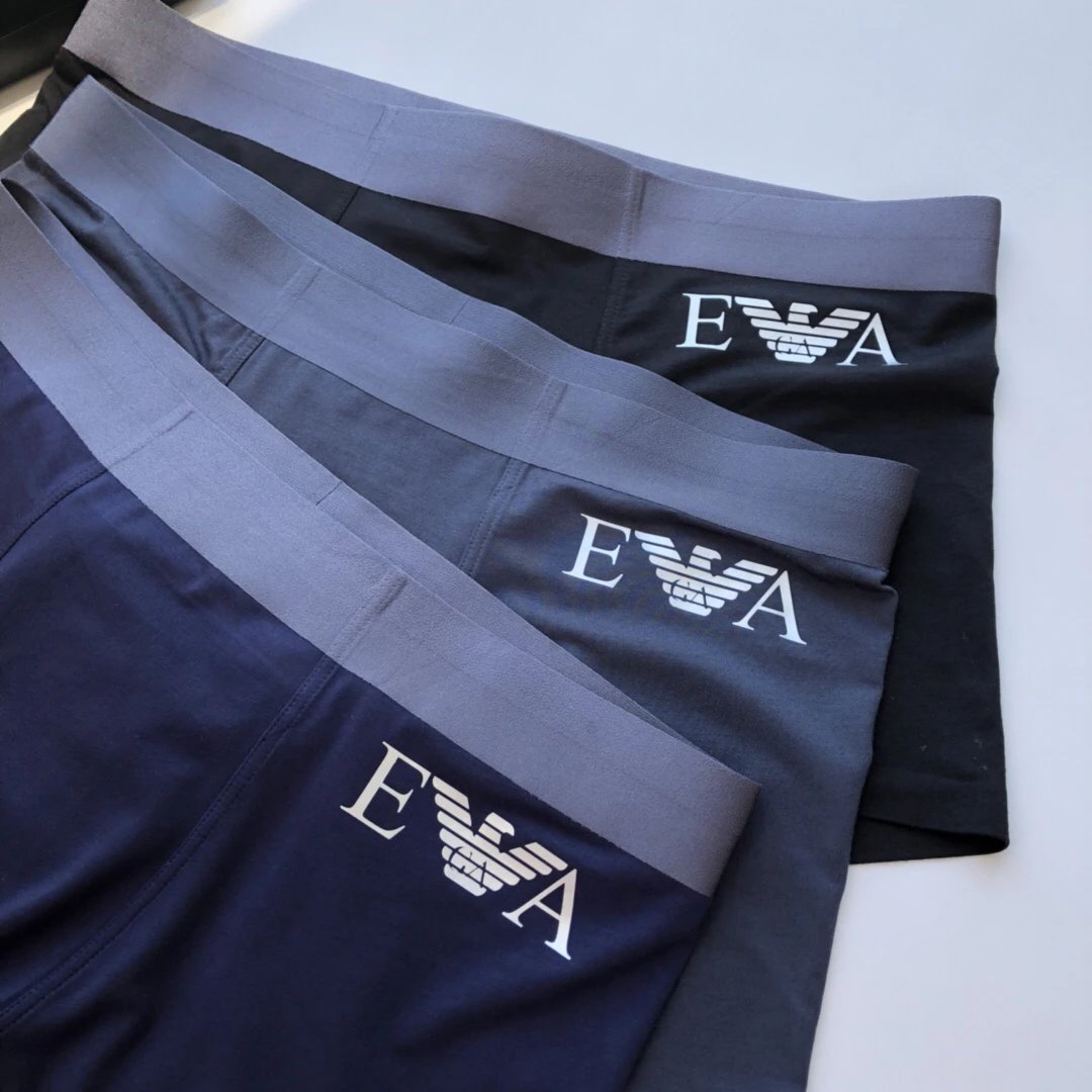 High quality men's underwear in a box of three, available in any color
