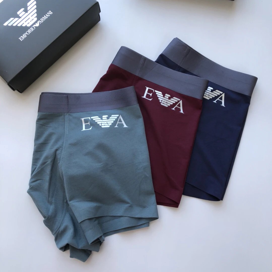 High quality men's underwear in a box of three, available in any color