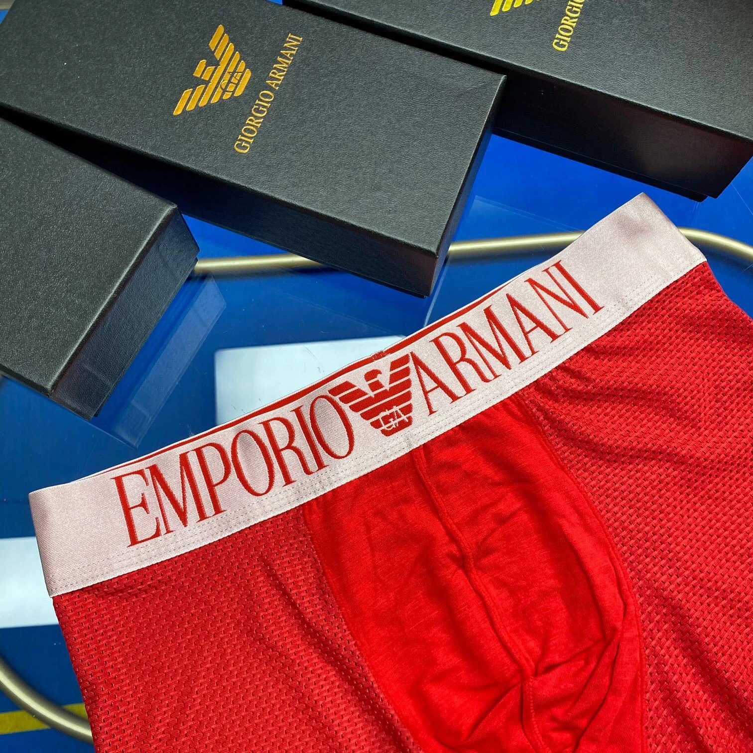 High quality men's underwear in a box of three, available in any color