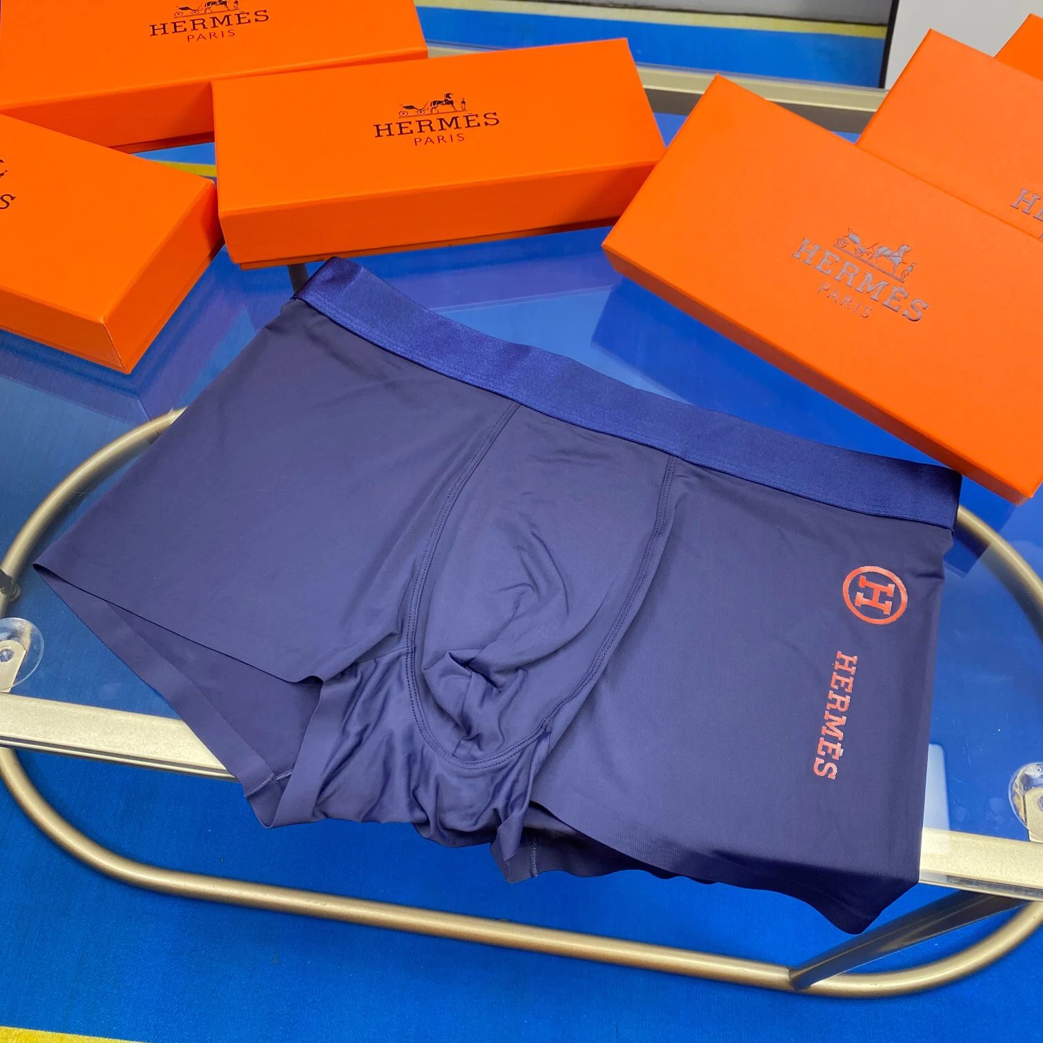 High quality men's underwear in a box of three, with a color selection of 12