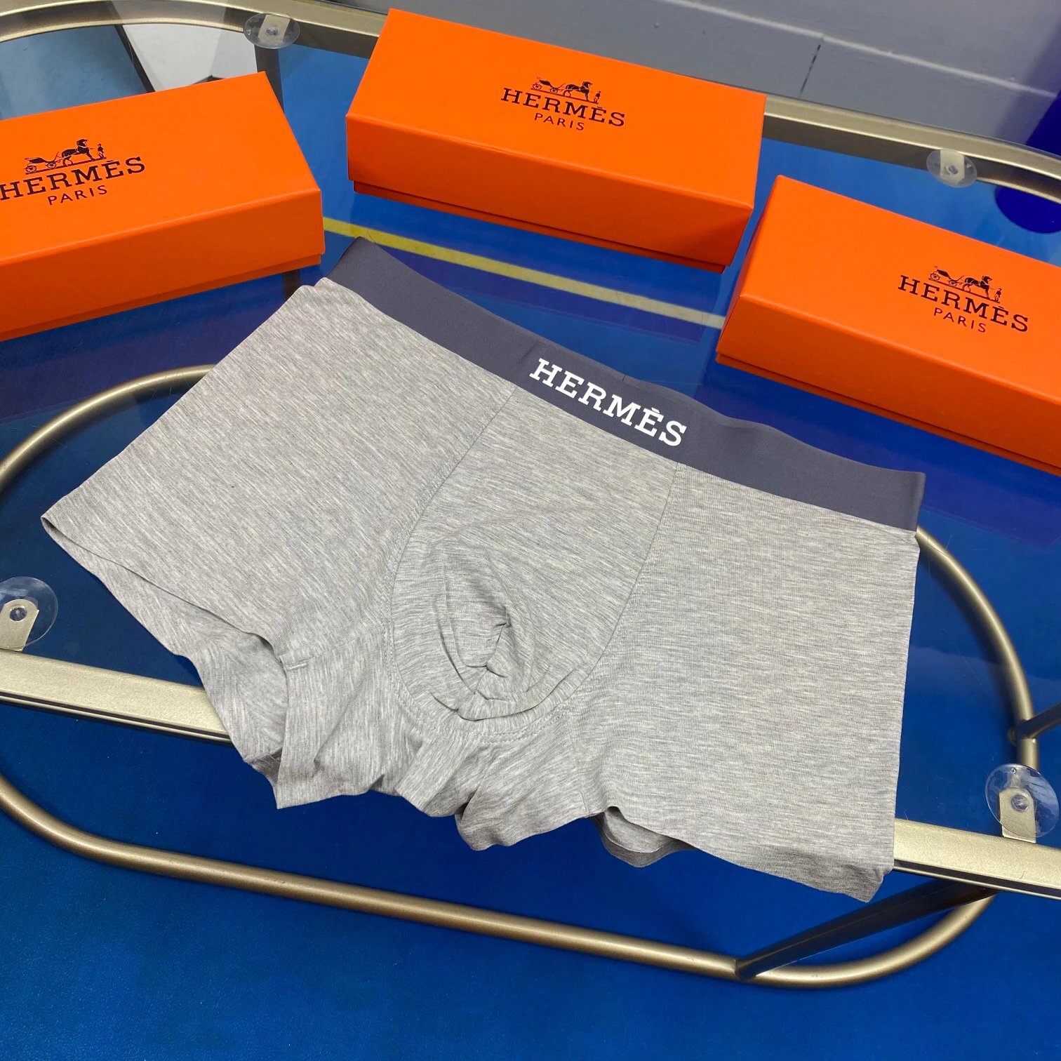 High quality men's underwear in a box of three, with a color selection of 12