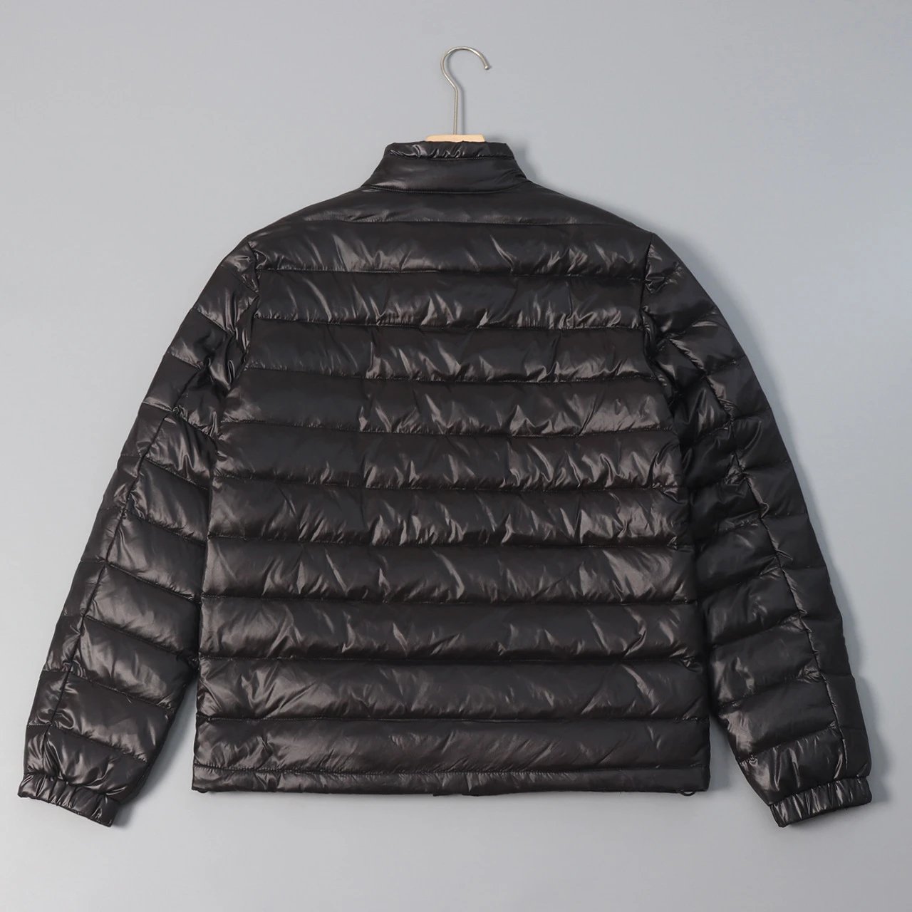 High quality standing collar sticker small diamond down jacket