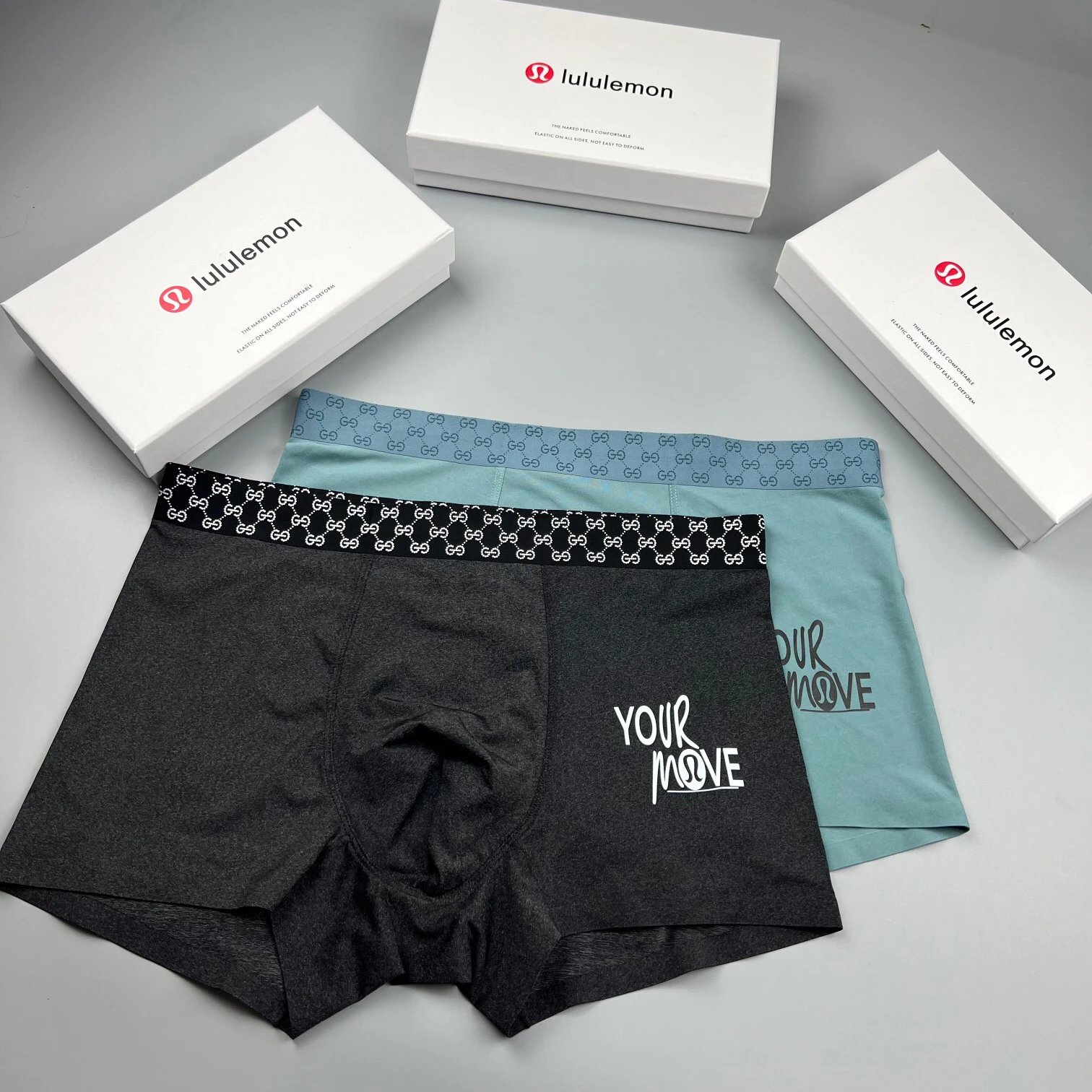 High quality men's underwear in a box of three, available in any color