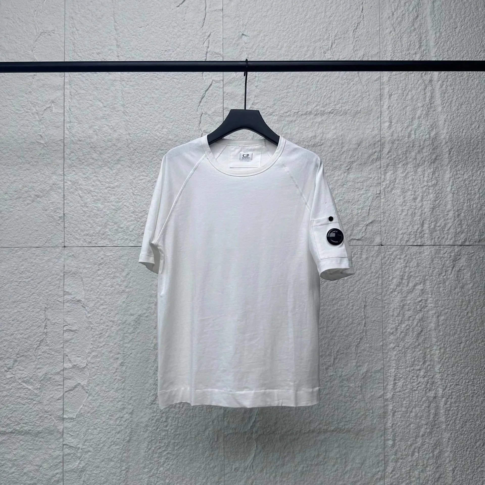High quality glasses embroidered with simple casual round neck short sleeves
