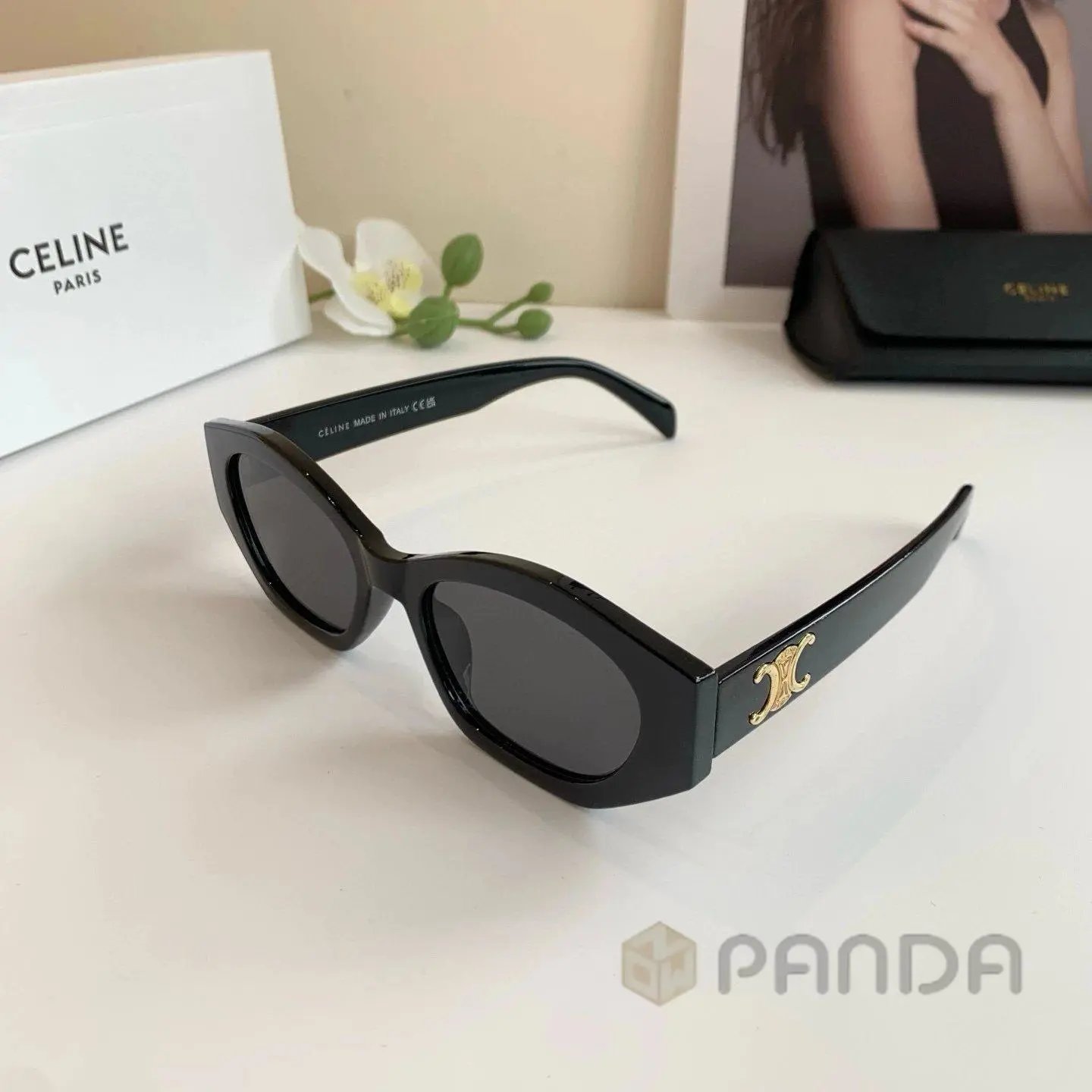 High quality thick framed gold label sunglasses 6 pcs add : 18859952090 if you need size guide