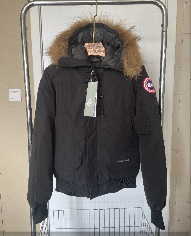 High quality goose hooded zipper cotton jacket