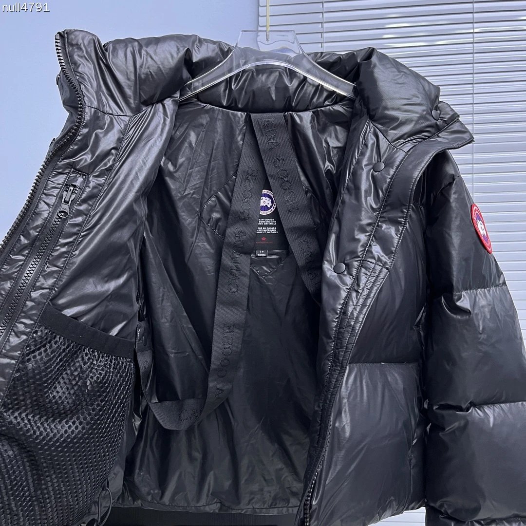 Winter short glossy down jacket