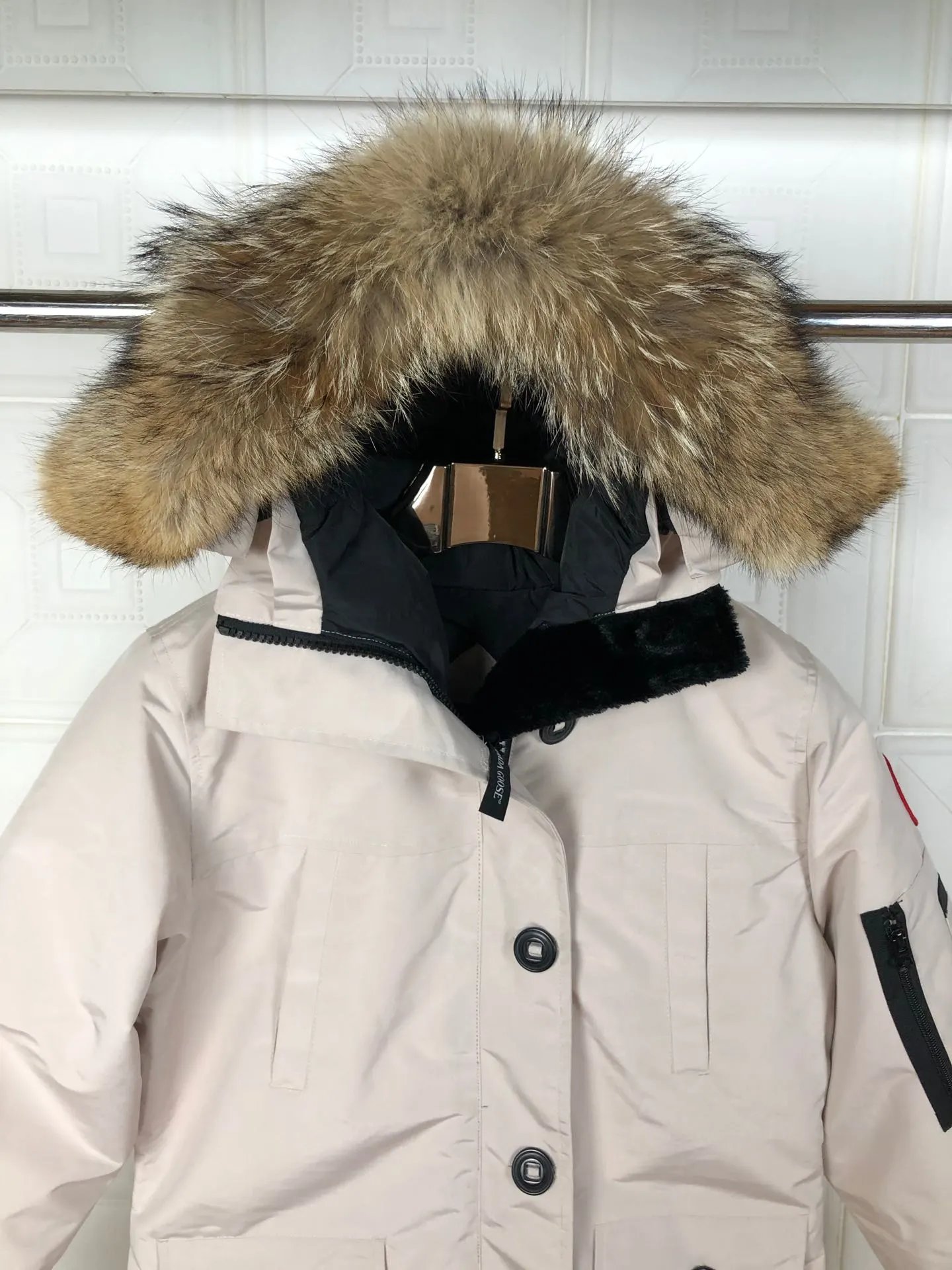 Winter hooded down jacket