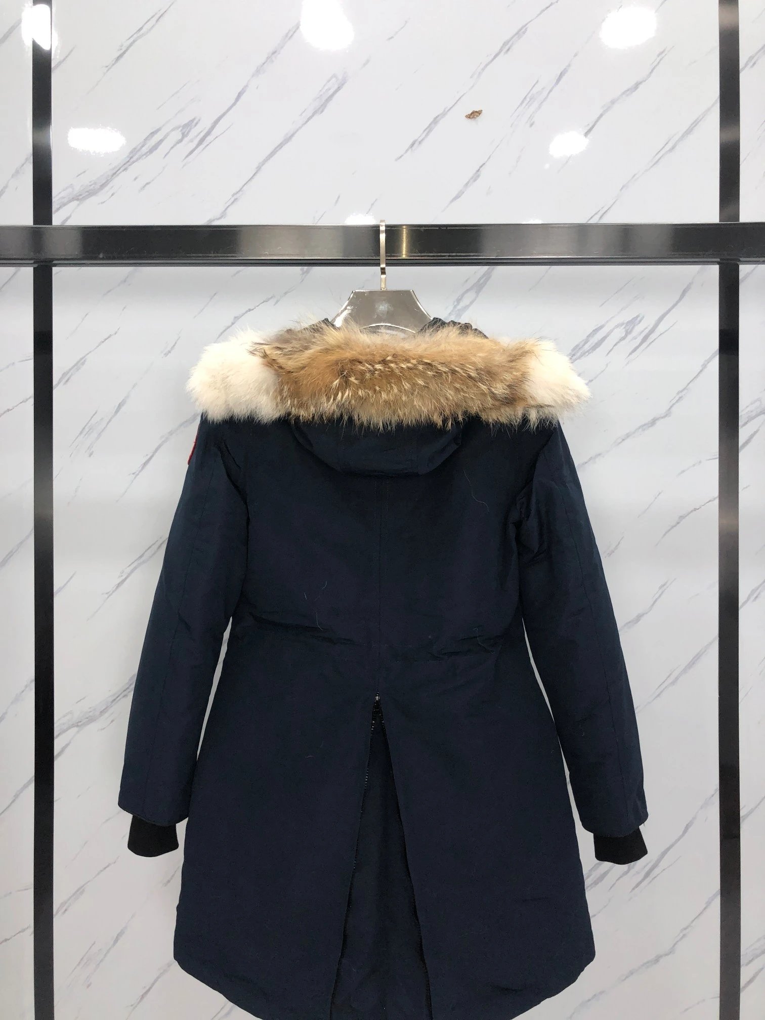 Winter hooded button down jacket